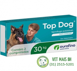 TOP DOG 30 KG VERMIFUGO C/2 COMPRIMIDOS