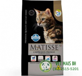 RAÇÃO FARMINA MATISSE PARA GATOS CASTRADOS FRANGO 7,5 Kg