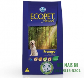 ECOPET NATURAL FRANGO ADULTO RAÇAS MÉDIAS E GRANDES 15 Kg